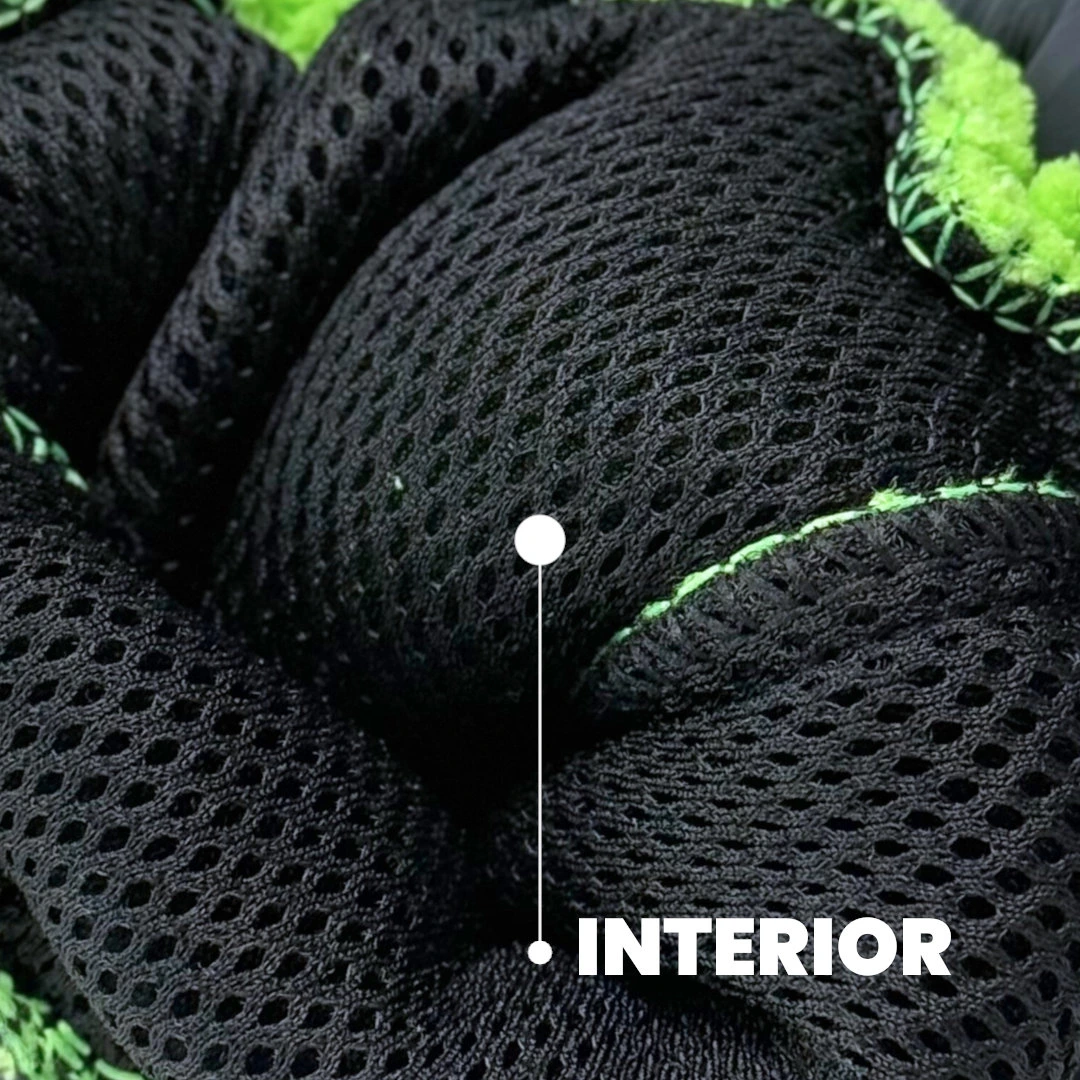 LUVA DE LAVAGEM VERDE PREMIUM COM TENTÁCULOS -26X22CM 3