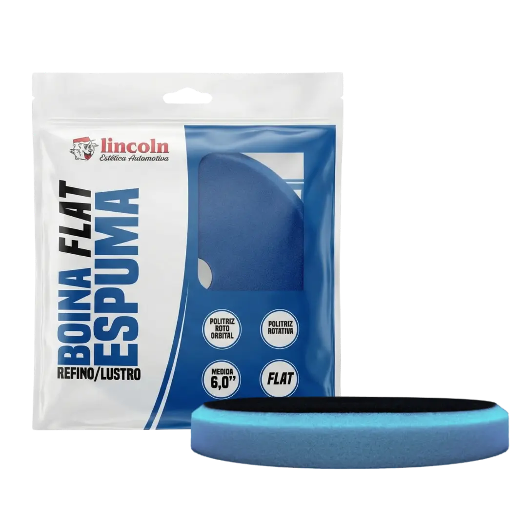 Boina SV de espuma 6 FLAT - Refino e Lustro - Azul 2026